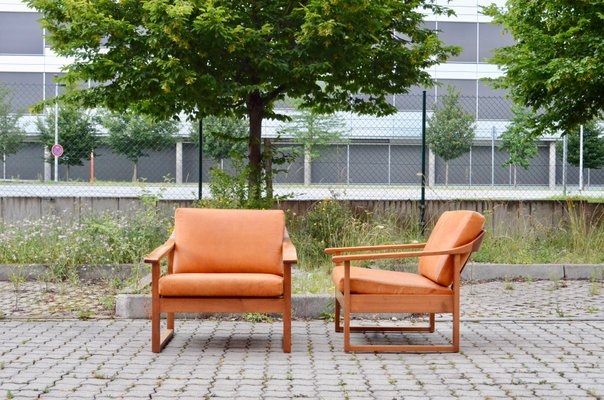 Mid-Century German Leather Easy Chair-UF-985335