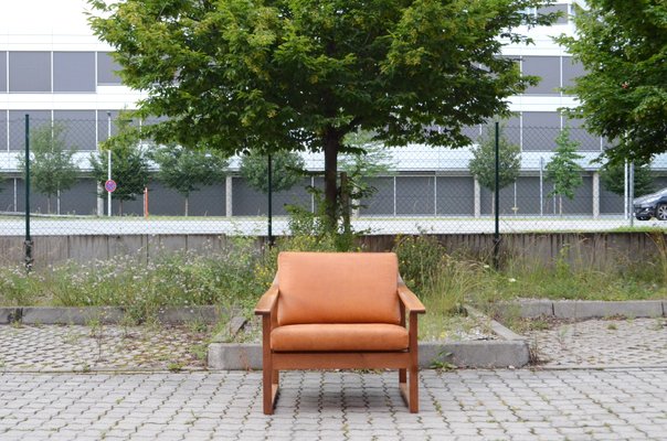 Mid-Century German Leather Easy Chair-UF-985335