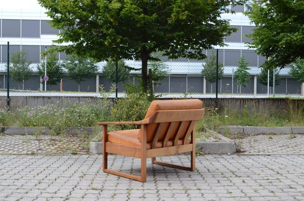 Mid-Century German Leather Easy Chair-UF-985335