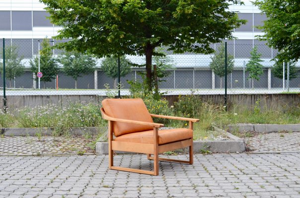 Mid-Century German Leather Easy Chair-UF-985335