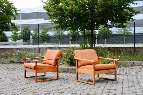 Mid-Century German Leather Easy Chair-UF-985335