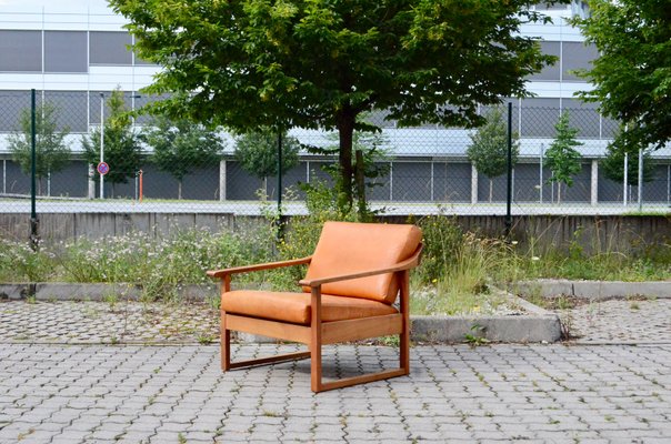 Mid-Century German Leather Easy Chair-UF-985335