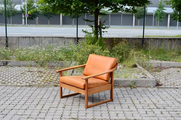 Mid-Century German Leather Easy Chair-UF-985335