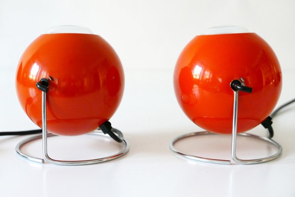 Mid-Century German Metal Model Eye Table Lamps from Erco, 1960s, Set of 2-WPT-563865