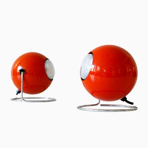 Mid-Century German Metal Model Eye Table Lamps from Erco, 1960s, Set of 2-WPT-563865