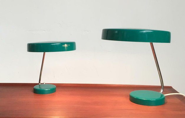 Mid-Century German Minimalist 6658 Table Lamps from Kaiser Idell / Kaiser Leuchten, 1960s, Set of 2-UAH-1451397