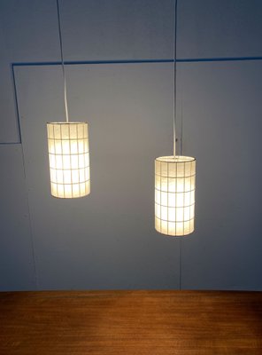 Mid-Century German Minimalist Cocoon Pendant Lamps by Friedel Wauer for Goldkant Leuchten, 1960s, Set of 2-UAH-1238771