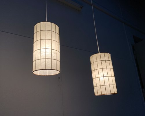 Mid-Century German Minimalist Cocoon Pendant Lamps by Friedel Wauer for Goldkant Leuchten, 1960s, Set of 2-UAH-1238771