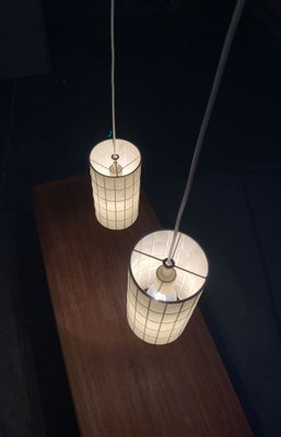 Mid-Century German Minimalist Cocoon Pendant Lamps by Friedel Wauer for Goldkant Leuchten, 1960s, Set of 2-UAH-1238771