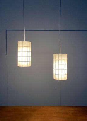 Mid-Century German Minimalist Cocoon Pendant Lamps by Friedel Wauer for Goldkant Leuchten, 1960s, Set of 2-UAH-1238771