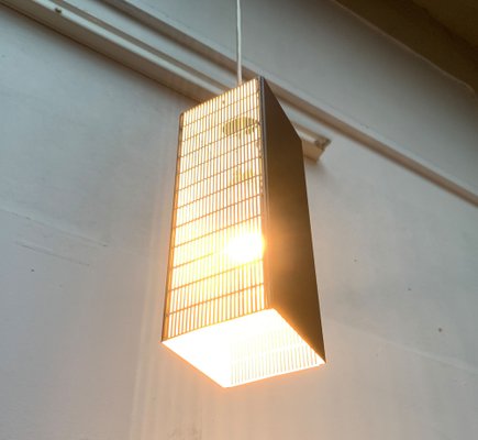 Mid-Century German Minimalist Perforated Metal Pendant Lamp, 1960s-UAH-1313354