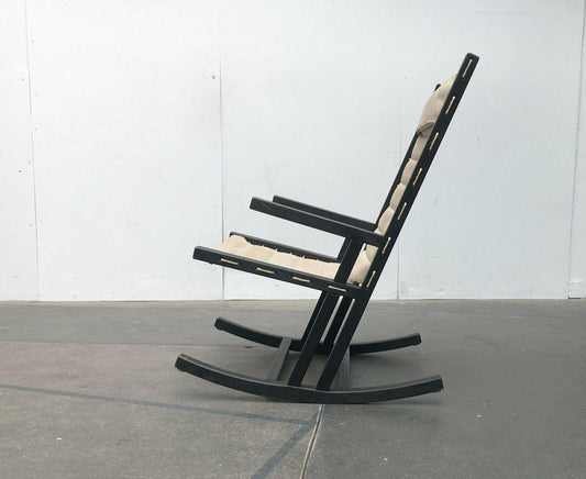 Mid-Century German Minimalist Safari Rocking Chair from Casala, 1960s