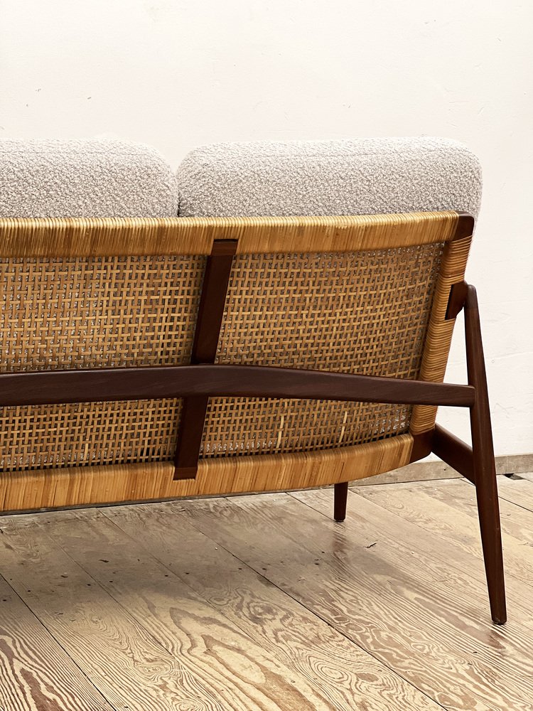 Mid-Century German Modern Sofa in Teak by Hartmut Lohmeyer for Wilkhahn, 1950s