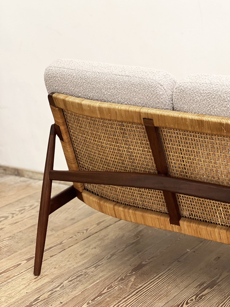 Mid-Century German Modern Sofa in Teak by Hartmut Lohmeyer for Wilkhahn, 1950s