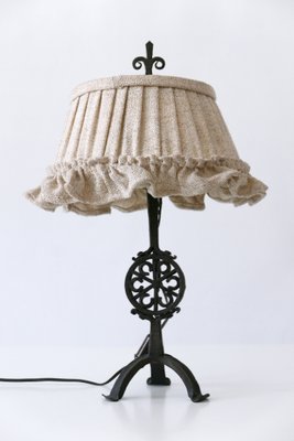 Mid-Century German Modern Wrought Iron Night Table Lamp, 1960s-WPT-900193