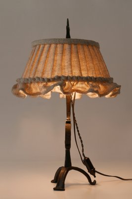 Mid-Century German Modern Wrought Iron Night Table Lamp, 1960s-WPT-900193