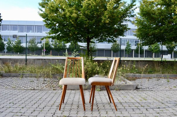 Mid-Century German Mohair Dining Chairs, 1950s, Set of 4-UF-1371992