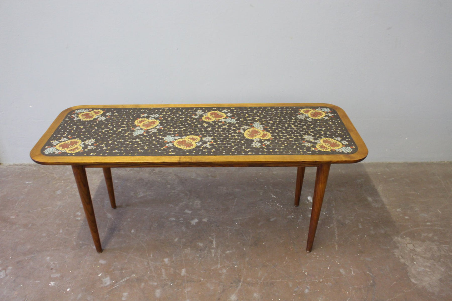 Mid-Century German Mosaic Coffee Table by Berthold Müller