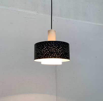 Mid-Century German Perforated Metal Pendant by Ernest Igl for Hillebrand Leuchten, 1960s