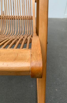 Mid-Century German Rattan Rocking Chair from Deutschen Werkstätten Hellerau, 1960s-UAH-1016664