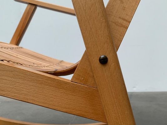 Mid-Century German Rattan Rocking Chair from Deutschen Werkstätten Hellerau, 1960s-UAH-1016664