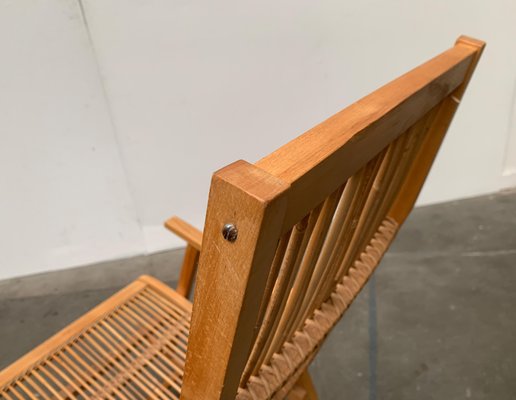 Mid-Century German Rattan Rocking Chair from Deutschen Werkstätten Hellerau, 1960s-UAH-1016664