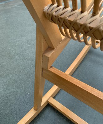 Mid-Century German Rattan Rocking Chair from Deutschen Werkstätten Hellerau, 1960s-UAH-1016664