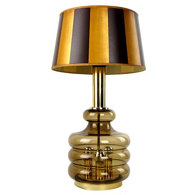 Mid-Century German Smoked Glass Table Lamp from Doria Leuchten-RY-659082