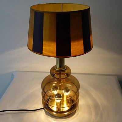 Mid-Century German Smoked Glass Table Lamp from Doria Leuchten-RY-659082