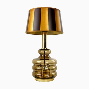 Mid-Century German Smoked Glass Table Lamp from Doria Leuchten-RY-659082