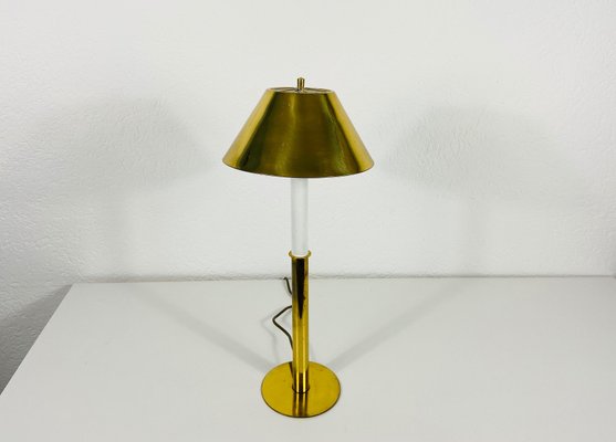 Mid-Century German Solid Brass Table Lamp from United Workshop, 1960s-PUK-826195