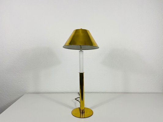 Mid-Century German Solid Brass Table Lamp from United Workshop, 1960s-PUK-826195