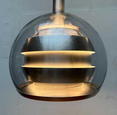 Mid-Century German Space Age Aluminum and Glass Globe Pendant Lamp from Doria, 1960s-UAH-1824264