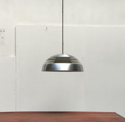 Mid-Century German Space Age Aluminum and Glass Pendant Lamp from Doria, 1960s-UAH-1817947