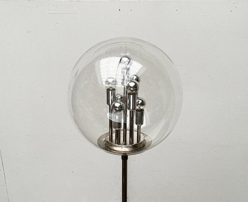 Mid-Century German Space Age Big Ball Planet Chrome and Glass Floor Lamp from Doria Leuchten, 1960s-UAH-1818599