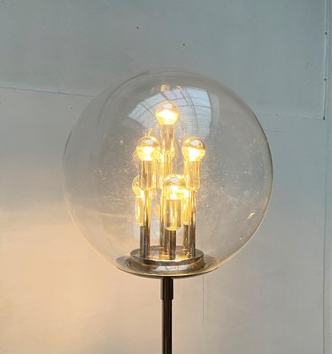 Mid-Century German Space Age Big Ball Planet Chrome and Glass Floor Lamp from Doria Leuchten, 1960s-UAH-1818599