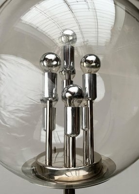 Mid-Century German Space Age Big Ball Planet Chrome and Glass Floor Lamp from Doria Leuchten, 1960s-UAH-1818599