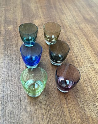 Mid-Century German Space Age Colorful Shot Glasses from Gral, 1960s, Set of 5-UAH-1785614