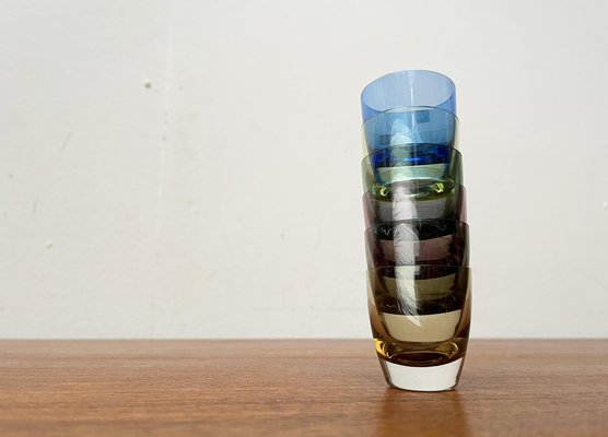 Mid-Century German Space Age Colorful Shot Glasses from Gral, 1960s, Set of 5-UAH-1785614