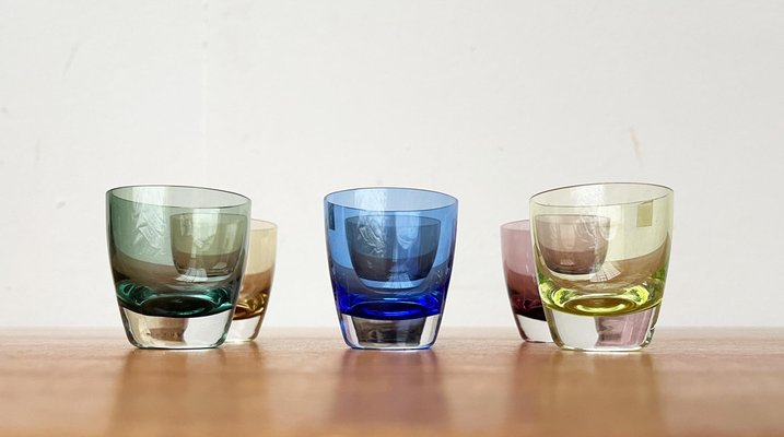 Mid-Century German Space Age Colorful Shot Glasses from Gral, 1960s, Set of 5-UAH-1785614