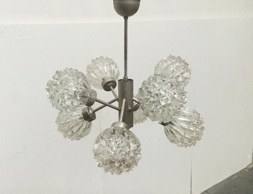 Mid-Century German Space Age Glass and Metal Chandelier from Richard Essig, 1960s-UAH-549304