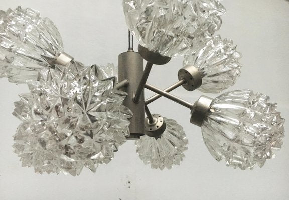 Mid-Century German Space Age Glass and Metal Chandelier from Richard Essig, 1960s-UAH-549304