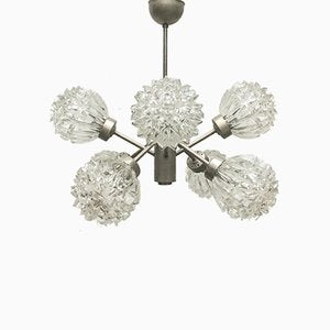 Mid-Century German Space Age Glass and Metal Chandelier from Richard Essig, 1960s-UAH-549304