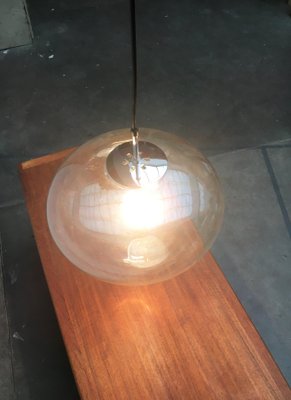 Mid-Century German Space Age Glass Ufo Pendant Lamps from Limburg, Set of 3-UAH-872445