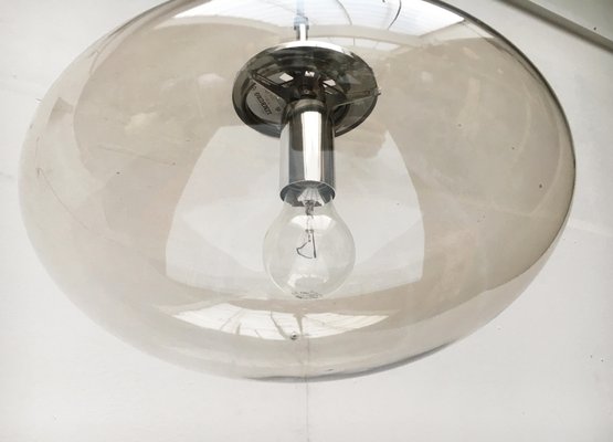 Mid-Century German Space Age Glass Ufo Pendant Lamps from Limburg, Set of 3-UAH-872445