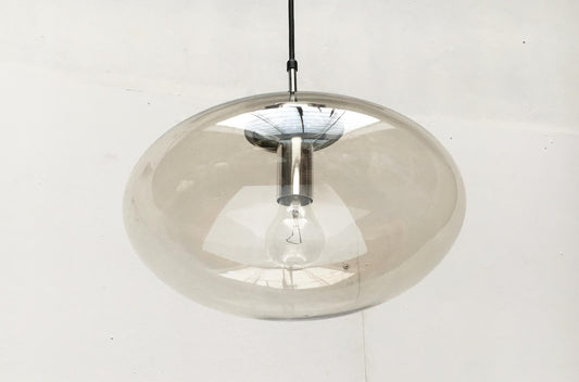 Mid-Century German Space Age Glass Ufo Pendant Lamps from Limburg, Set of 3