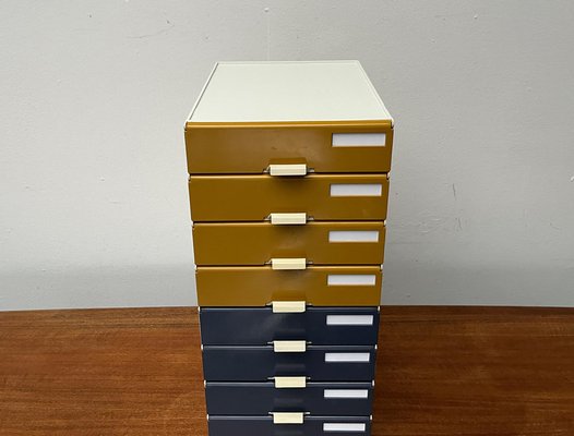 Mid-Century German Space Age Modular Paper Office Tray Container from Helit, 1960s, Set of 9-UAH-1768619