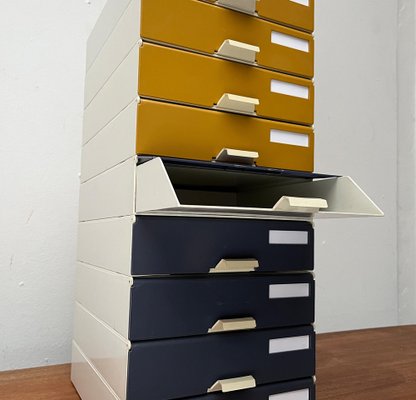 Mid-Century German Space Age Modular Paper Office Tray Container from Helit, 1960s, Set of 9-UAH-1768619