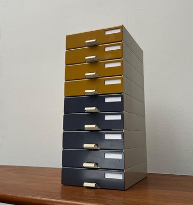 Mid-Century German Space Age Modular Paper Office Tray Container from Helit, 1960s, Set of 9-UAH-1768619