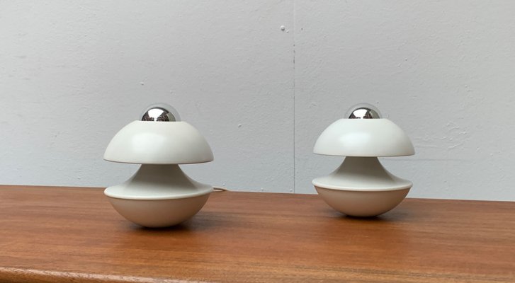 Mid-Century German Space Age Mushroom Table or Wall Lamp by Klaus Hempel for Kaiser Leuchten, 1970s, Set of 2-UAH-1299737